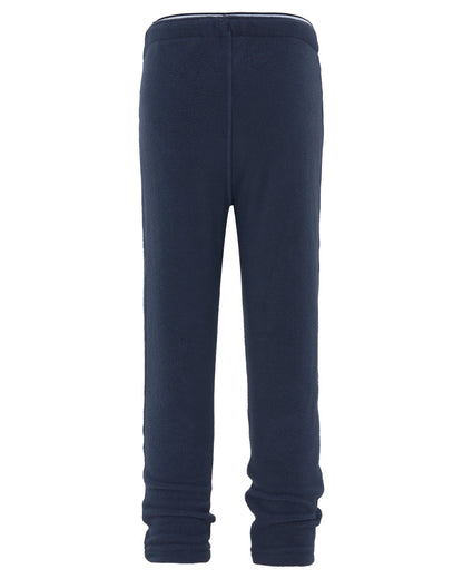 Navy coloured Didriksons Monte Kids Pants on white background 