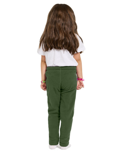 Pine Green coloured Didriksons Monte Kids Pants on white background 