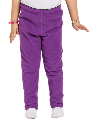 Royal Purple coloured Didriksons Monte Kids Pants on white background 