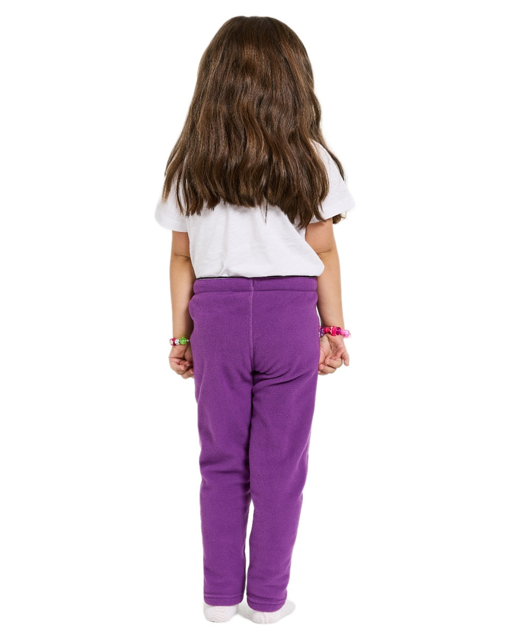 Royal Purple coloured Didriksons Monte Kids Pants on white background 