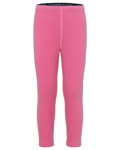 Sweet Pink coloured Didriksons Monte Kids Pants on white background 