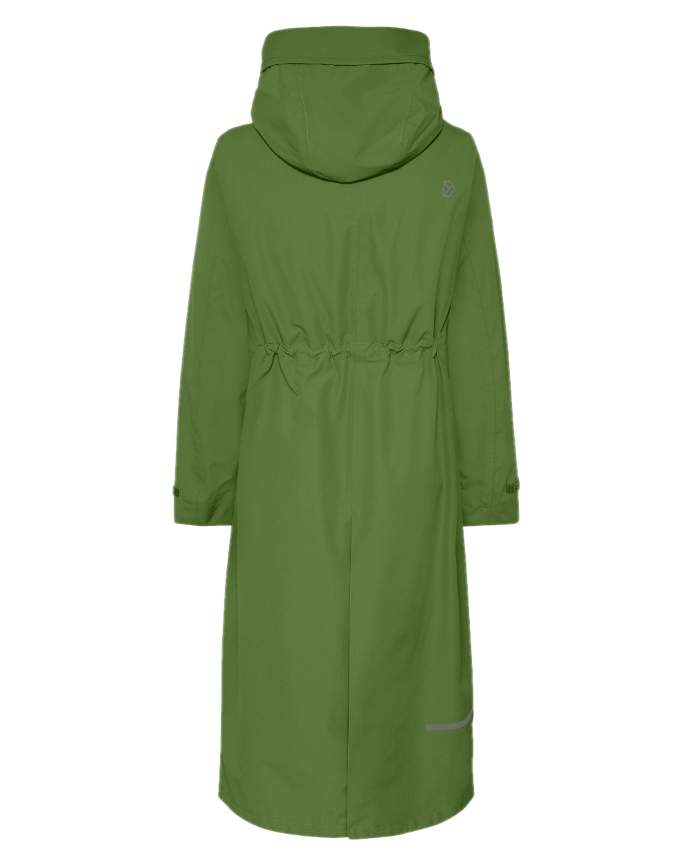 Velvet Green coloured Didriksons Nadja Parka on white background 