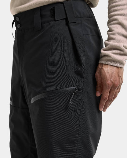 Black coloured Didriksons Niva Mens Pants on white background 