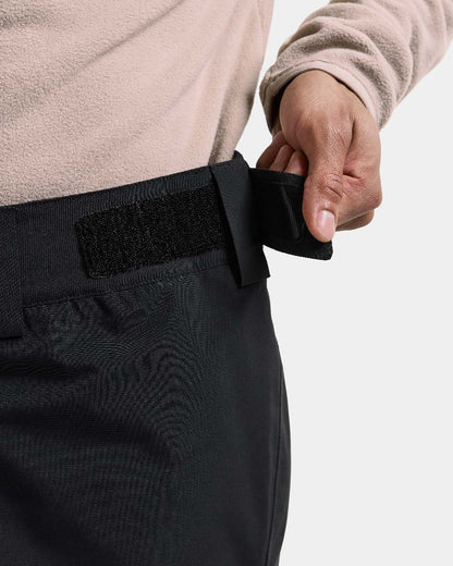 Black coloured Didriksons Niva Mens Pants on white background 