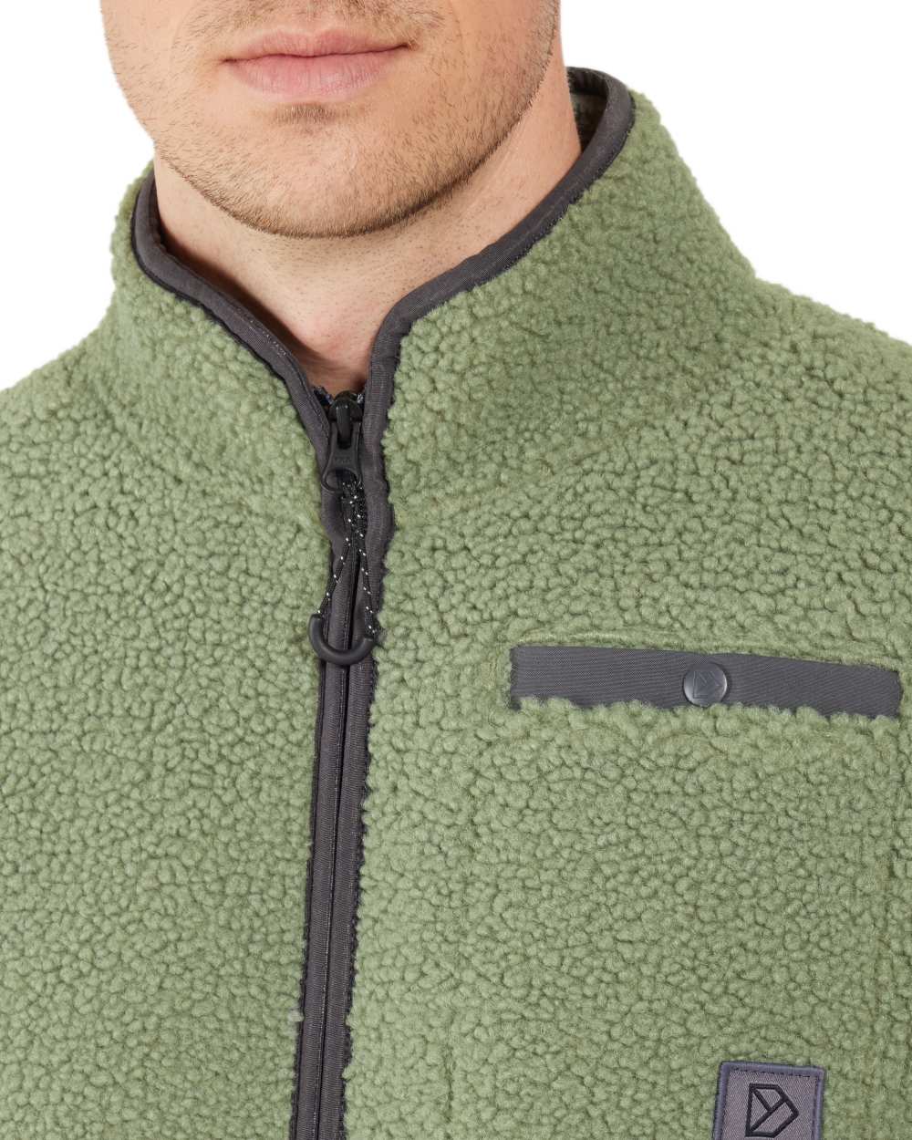 Light Moss coloured Didriksons Full-Zip Jacket on white background 