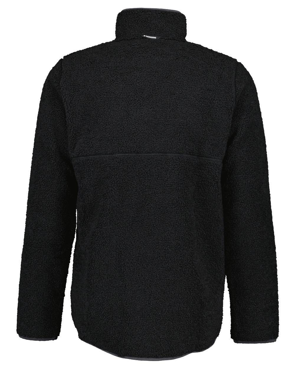 Black coloured Didriksons Phoenix Half Zip Sweater on white background 