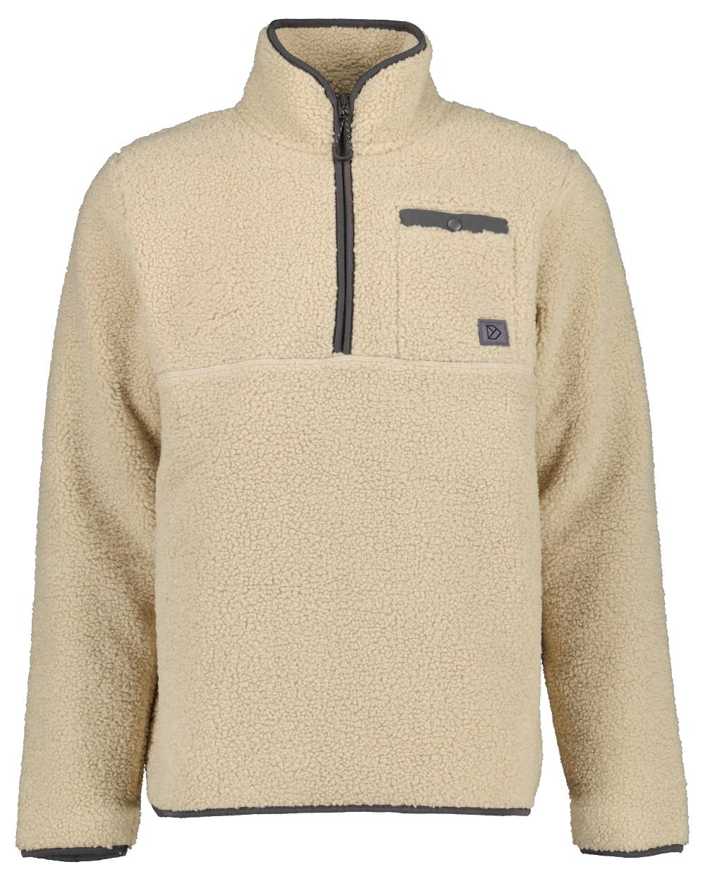 Clay Beige coloured Didriksons Phoenix Half Zip Sweater on white background 