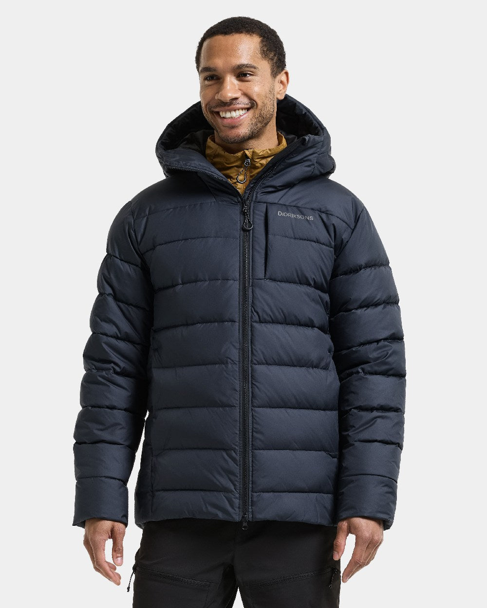 Sleepy Blue coloured Didriksons Pictor Mens Jacket on white background 