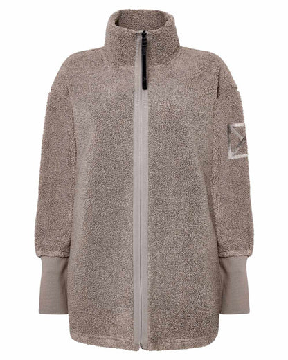 Ash Brown coloured Didriksons Sally Full Zip Fleece Jacket 2 on white background 