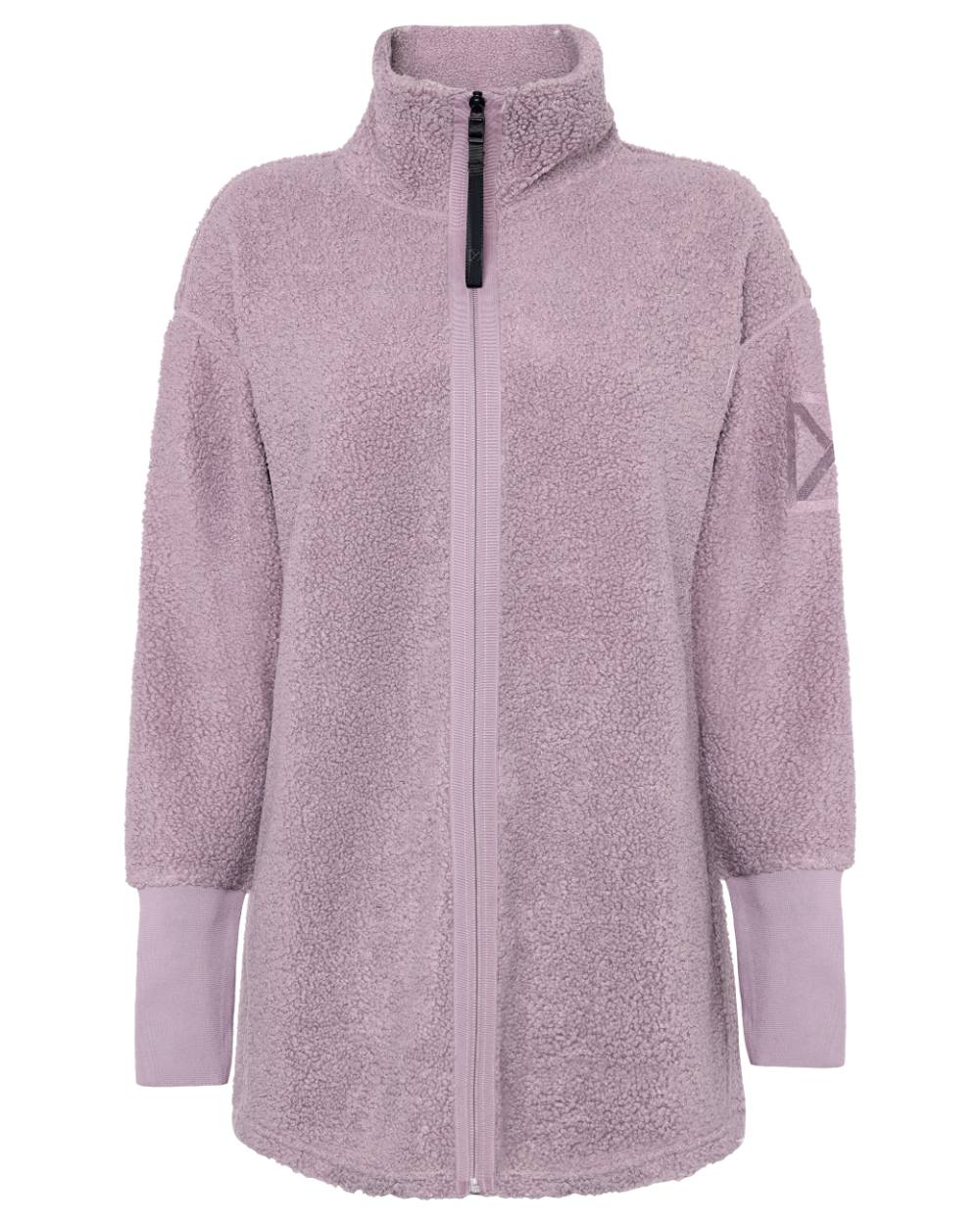 Lilac Haze coloured Didriksons Sally Full Zip Fleece Jacket 2 on white background 