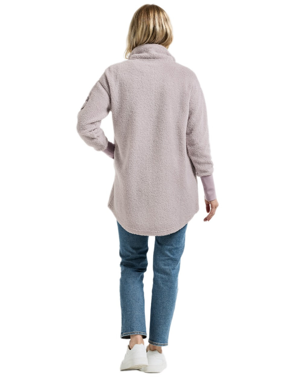 Sunrise Mist coloured Didriksons Sally Full Zip Fleece Jacket 2 on white background 