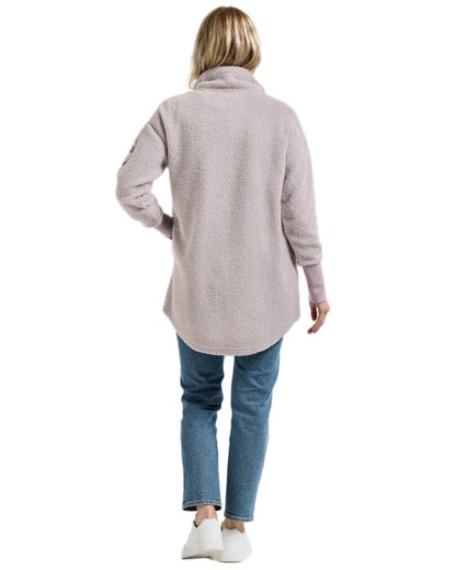 Sunrise Mist coloured Didriksons Sally Full Zip Fleece Jacket 2 on white background 