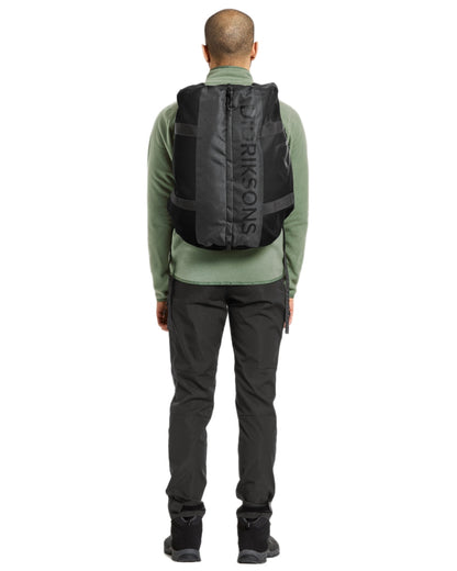 Black coloured Didriksons Sauda Duffel Bag on white background 