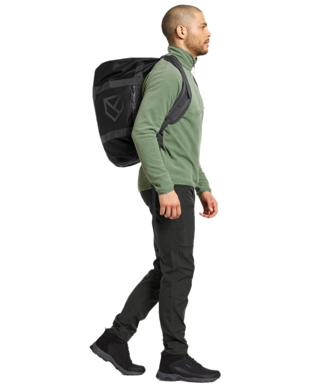 Black coloured Didriksons Sauda Duffel Bag on white background 