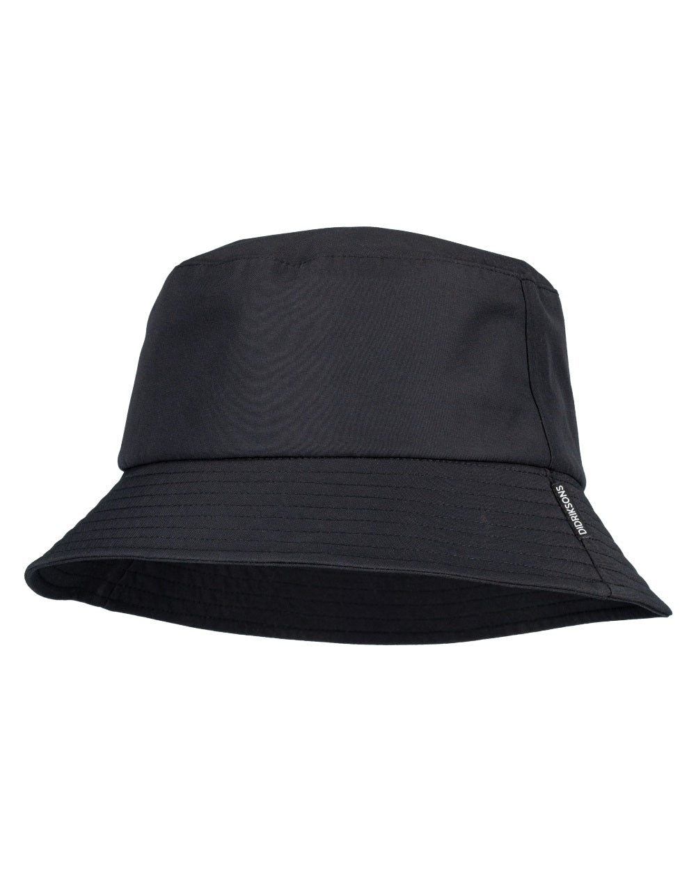 Black coloured Didriksons Solomon Bucket Hat on white background 