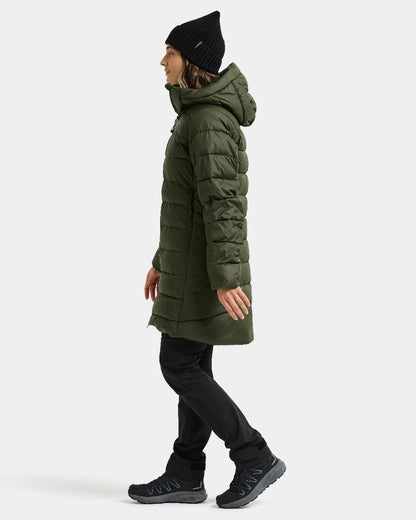 Deep Green coloured Didriksons Tejla Womena Parka on white background 