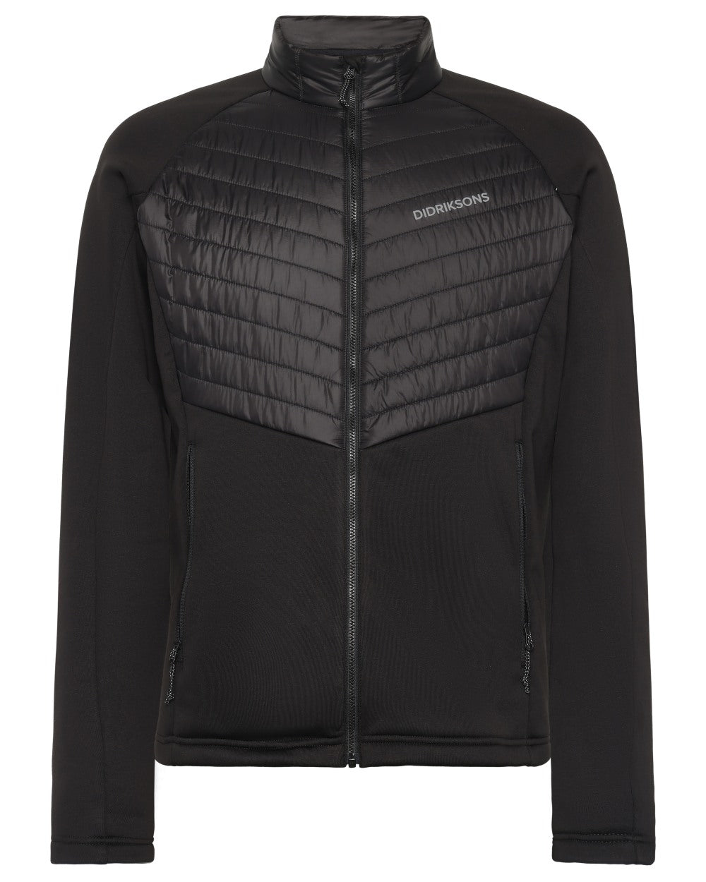 Black coloured Didriksons Mens Terje Full Zip Jacket on white background 