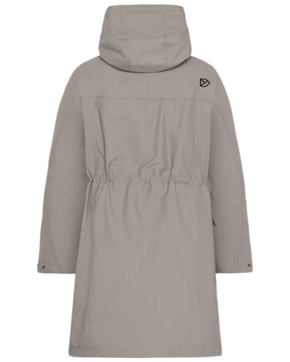 Ash Brown Coloured Didriksons Thelma Womens Parka 10 on white background 