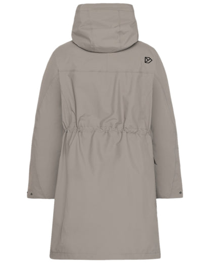 Ash Brown Coloured Didriksons Thelma Womens Parka 10 on white background 