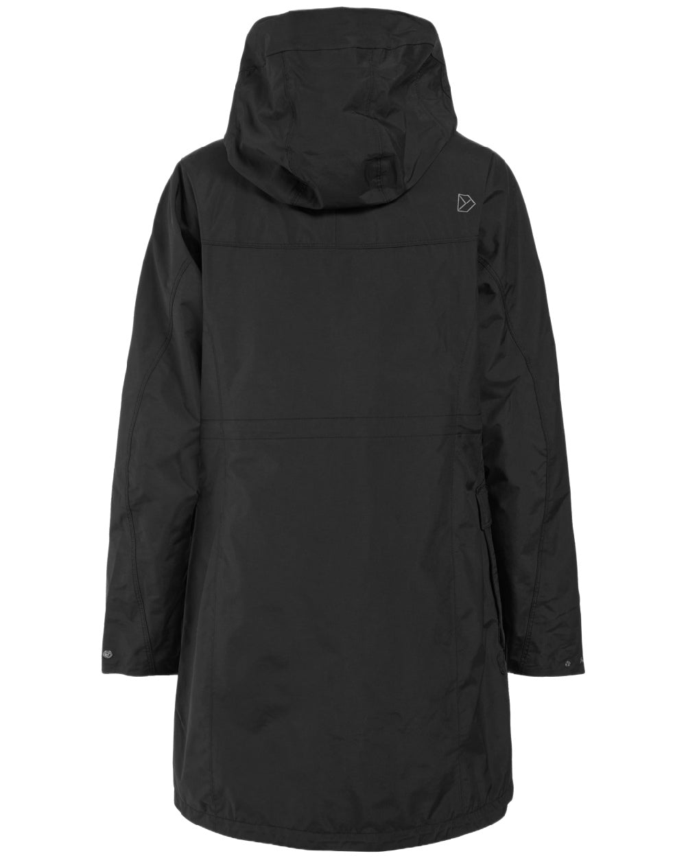 Black Coloured Didriksons Thelma Womens Parka 10 on white background 