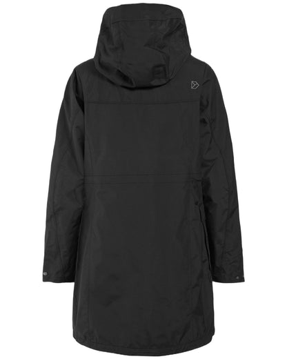 Black Coloured Didriksons Thelma Womens Parka 10 on white background 