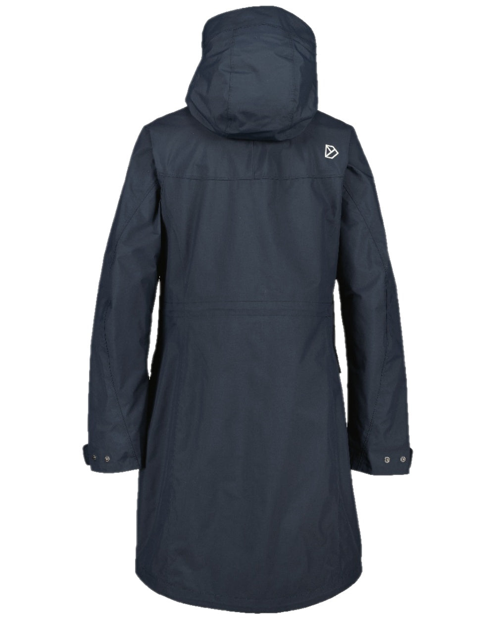 Dark Night Blue Coloured Didriksons Thelma Womens Parka 10 on white background 