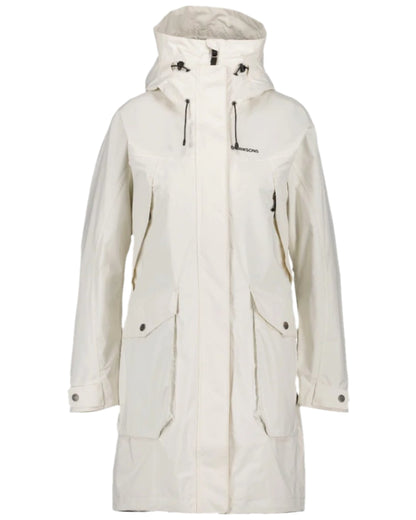 White Foam Coloured Didriksons Thelma Womens Parka 10 on white background 