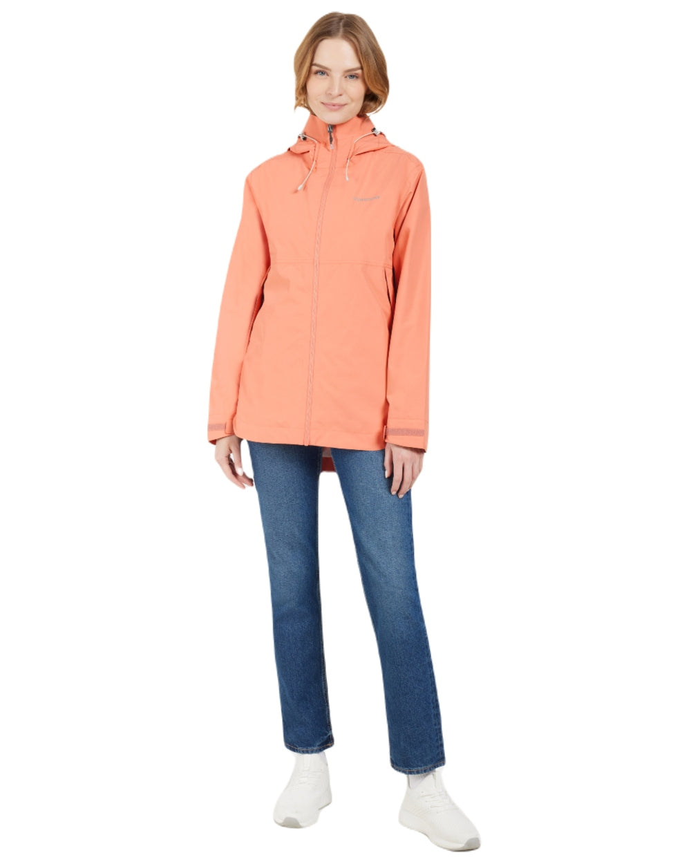 Clay Pink coloured Didriksons Tilde Womens Jacket on white background 