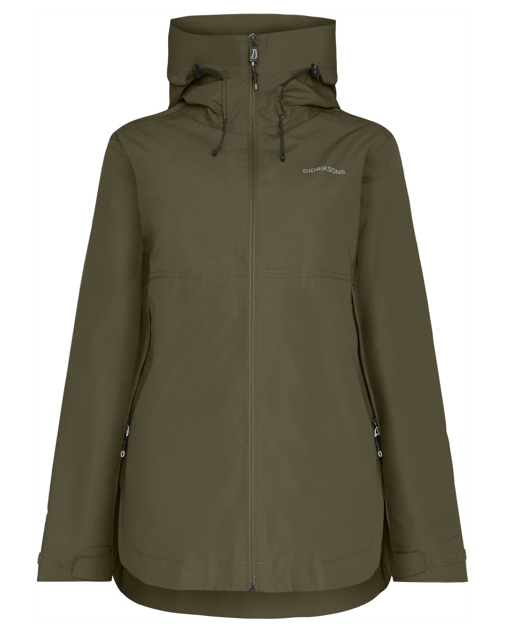 Deep Green coloured Didriksons Tilde Womens Jacket on white background 