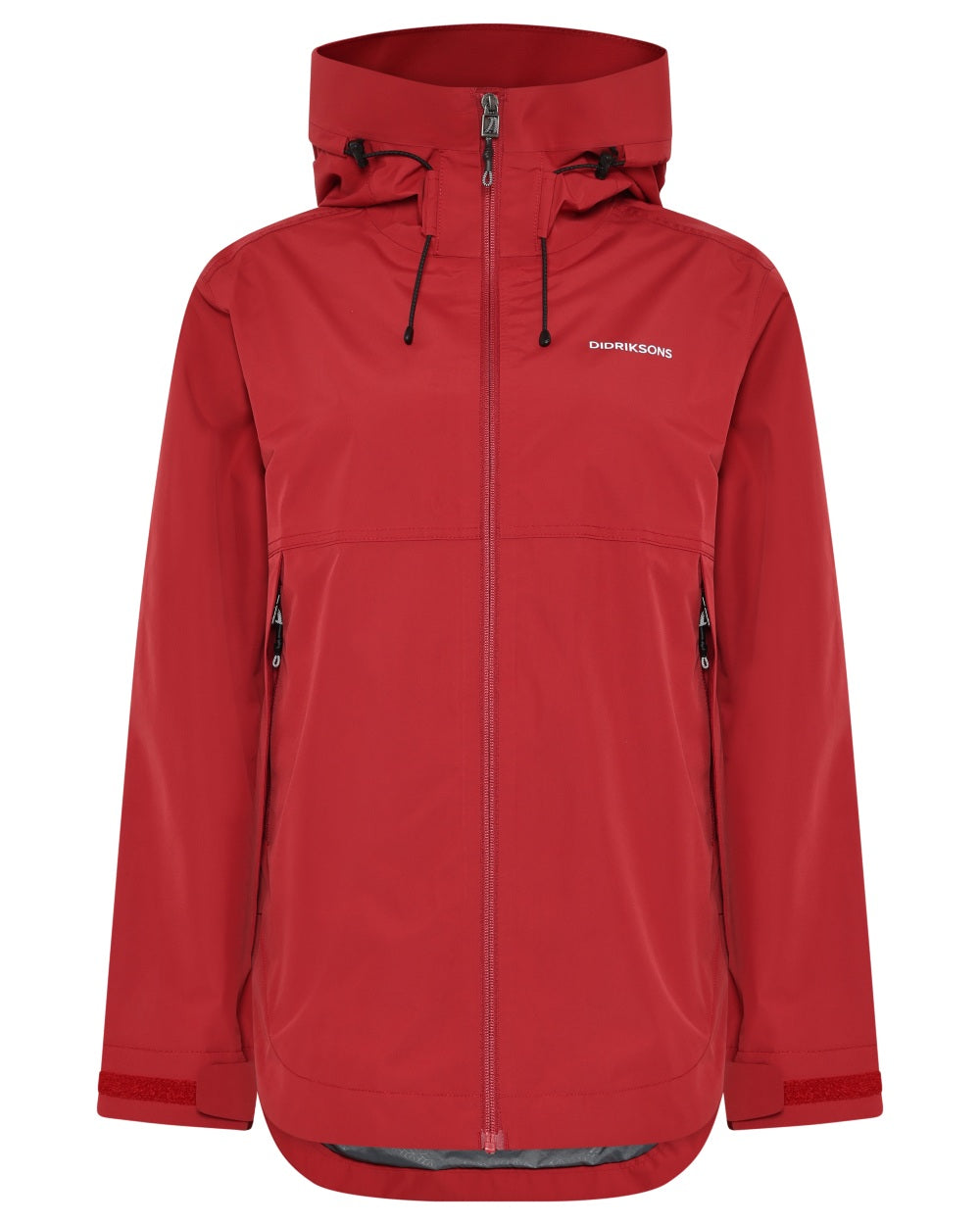 Spring Red coloured Didriksons Tilde Womens Jacket 4 on white background 