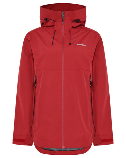 Spring Red coloured Didriksons Tilde Womens Jacket 4 on white background 
