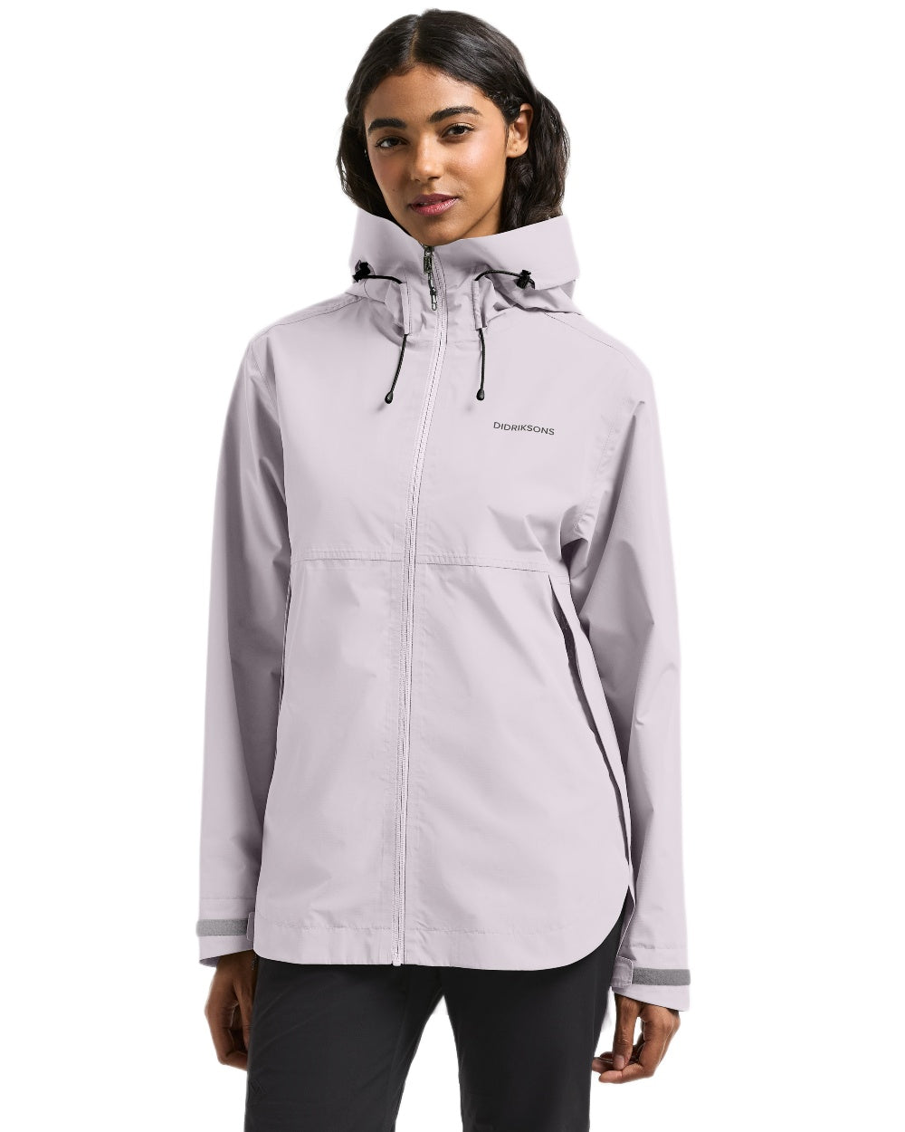 Sunrise Mist coloured Didriksons Tilde Womens Jacket 4 on white background 
