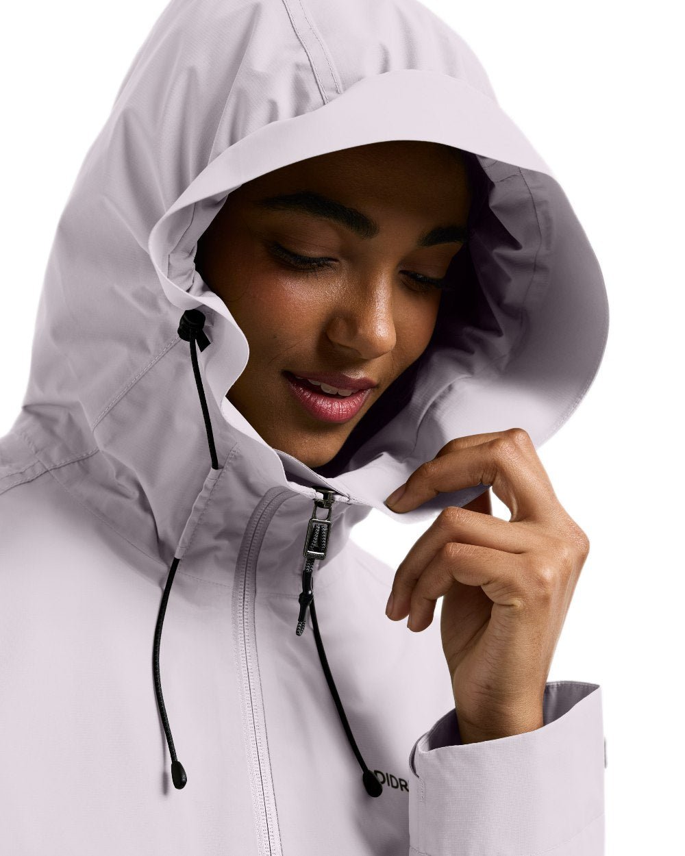 Sunrise Mist coloured Didriksons Tilde Womens Jacket 4 on white background 