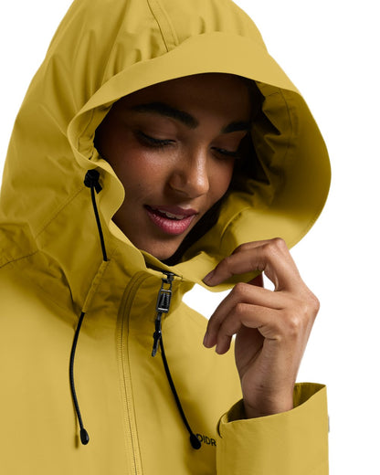 Yellow Pollen coloured Didriksons Tilde Womens Jacket 4 on white background 