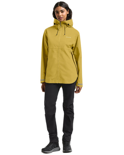 Yellow Pollen coloured Didriksons Tilde Womens Jacket 4 on white background 
