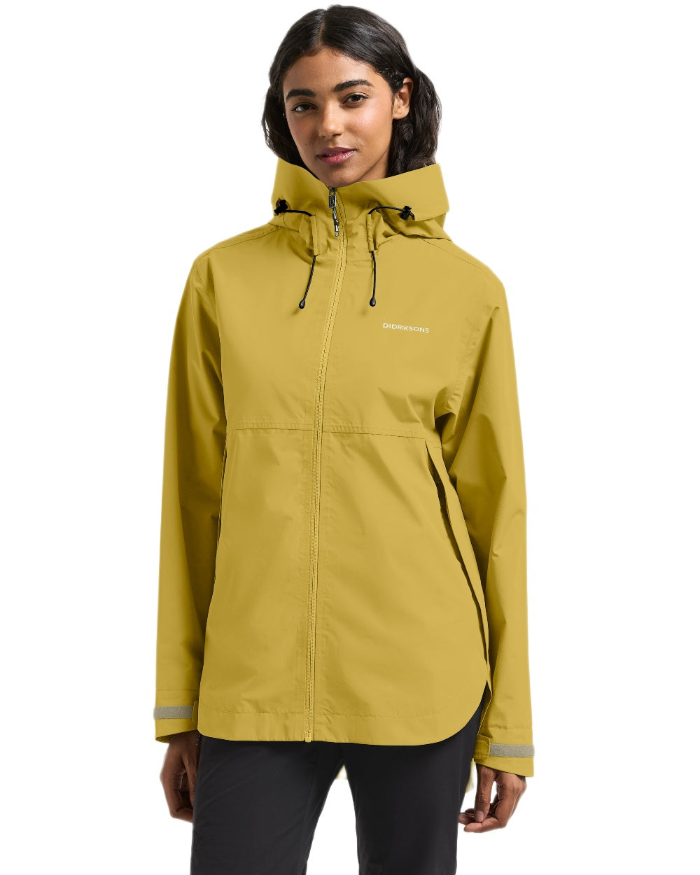 Yellow Pollen coloured Didriksons Tilde Womens Jacket 4 on white background 
