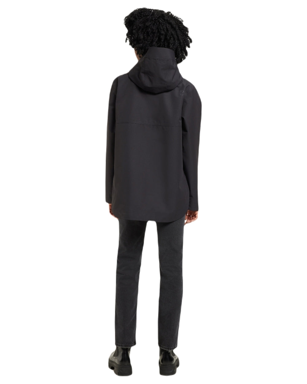 Black coloured Didriksons Tove Womens Jacket on white background 