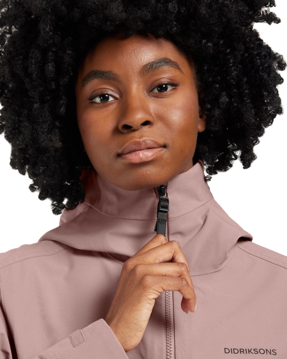 Faded Wine coloured Didriksons Tove Womens Jacket on white background 