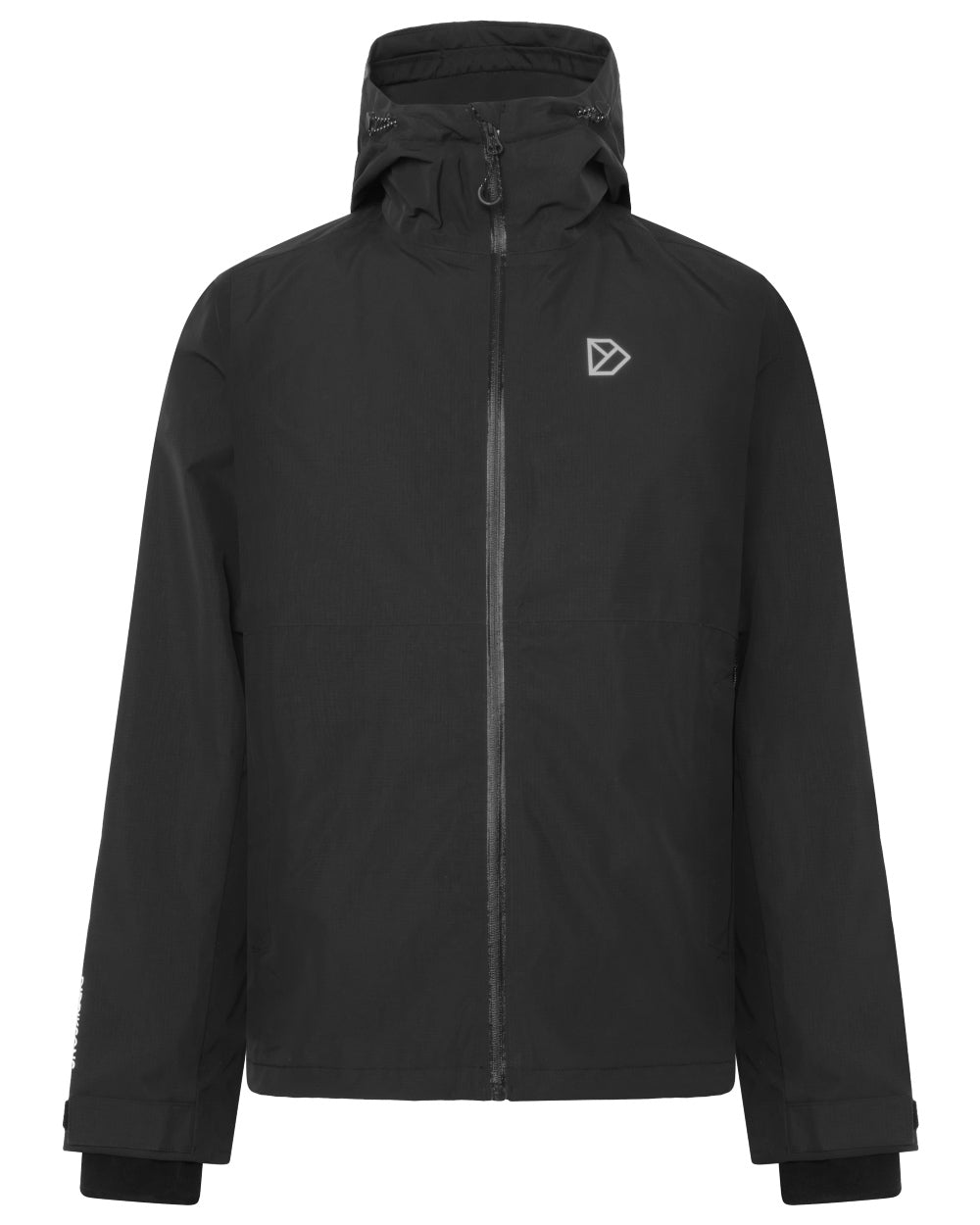 Black coloured Didriksons Trien Jacket on white background 