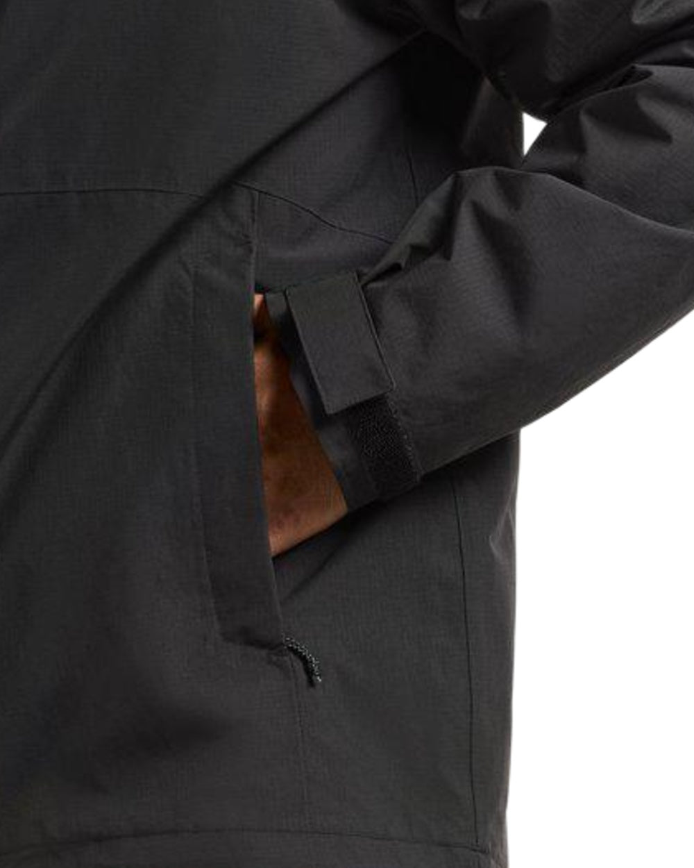 Black coloured Didriksons Trien Jacket on white background 