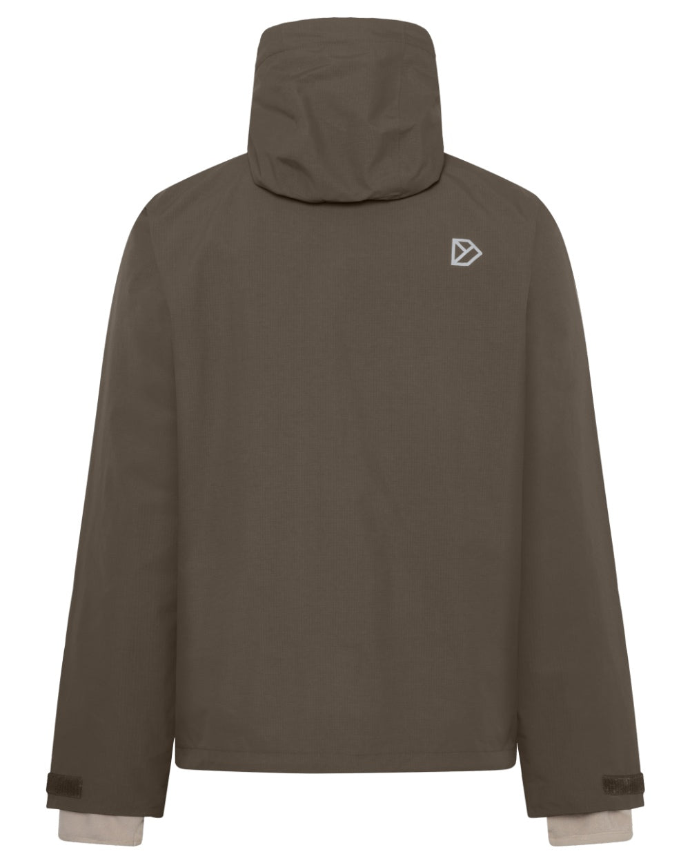 Dark Mocha coloured Didriksons Trien Jacket on white background 
