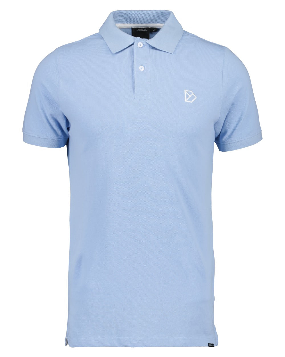 Sea Blue coloured Didriksons Ville Pike Polo Shirt 2 on white background 