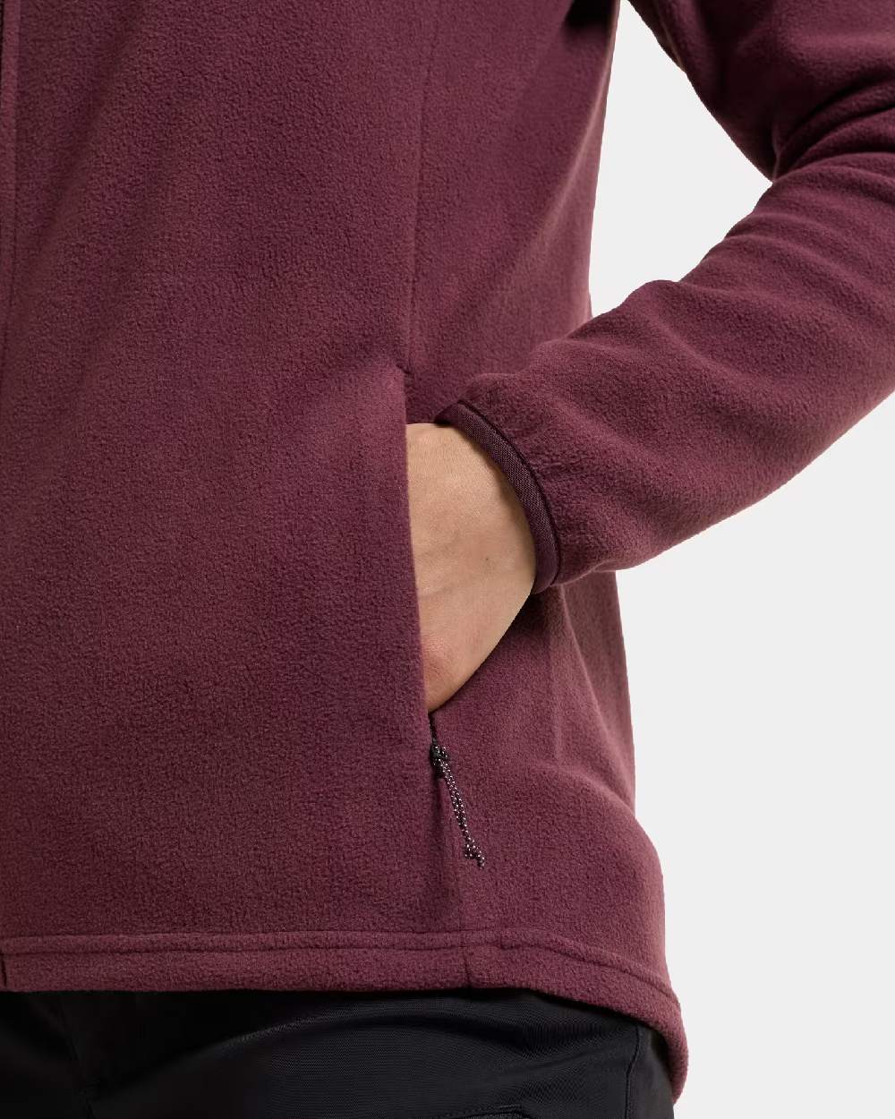Old Rust coloured Didriksons Viona Womens Fullzip on white background 