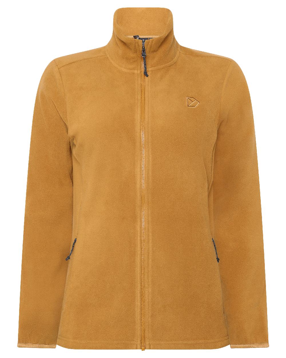 Spice Brown coloured Didriksons Viona Womens Fullzip on white background 