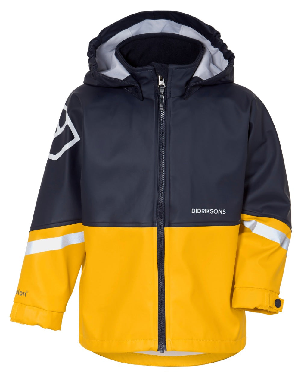 Oat Yellow coloured Didriksons Waterman Kids Rain Set on white background 