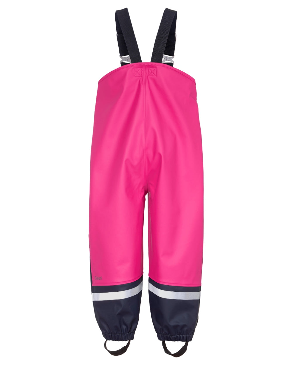 Plastic Pink coloured Didriksons Waterman Kids Rain Set on white background 