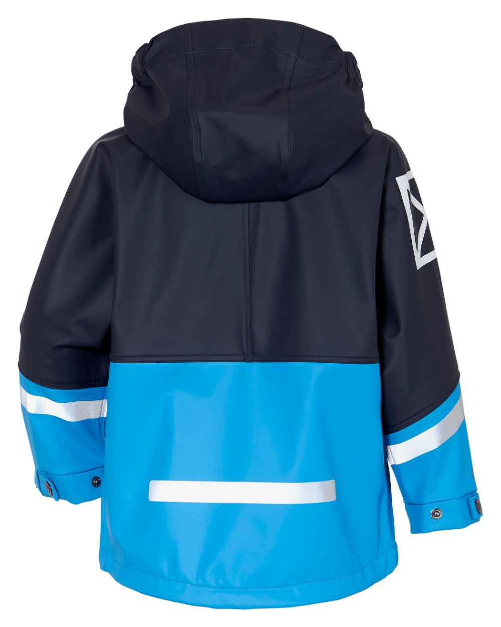 Sharp Blue coloured Didriksons Waterman Kids Rain Set on white background 