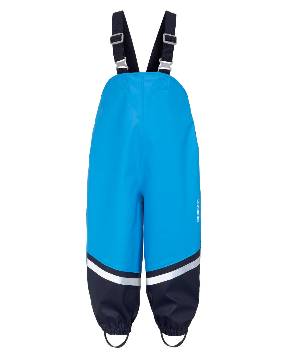 Sharp Blue coloured Didriksons Waterman Kids Rain Set on white background 