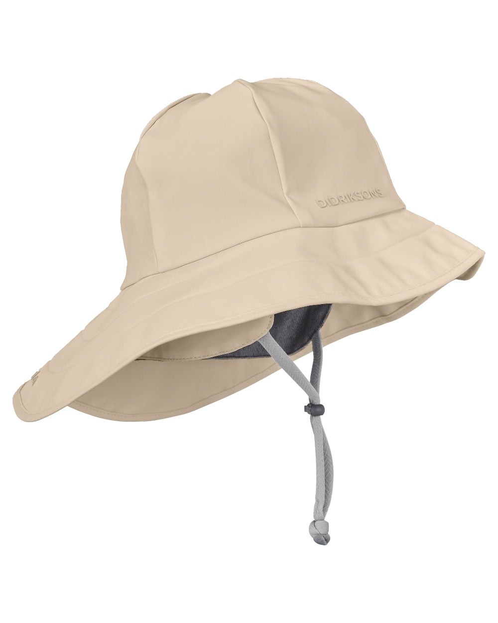 Clay Beige coloured Didriksons Waterproof Southwest Rain Hat on white background 