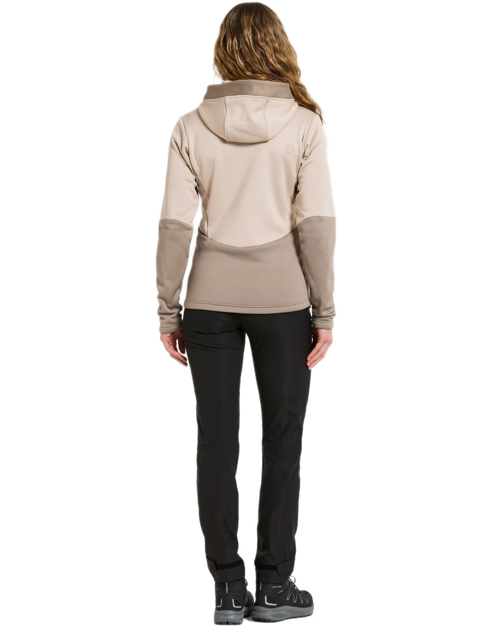 Beach Beige coloured Didriksons Womens Anneli Full Zip Fleece 3 on white background 